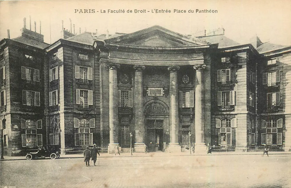 Paris - La Faculté de Droit - L'Entrée Place du Panthéon - Recto