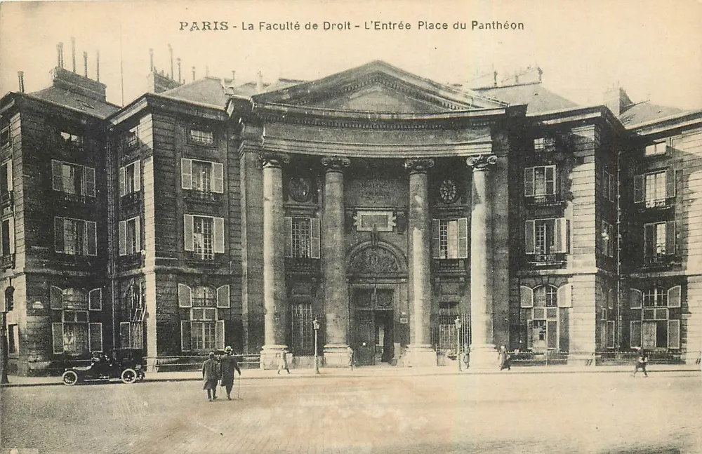 Paris - Die Rechtsfakultät - Der Eingang zur Place du Panthéon - Vorderseite