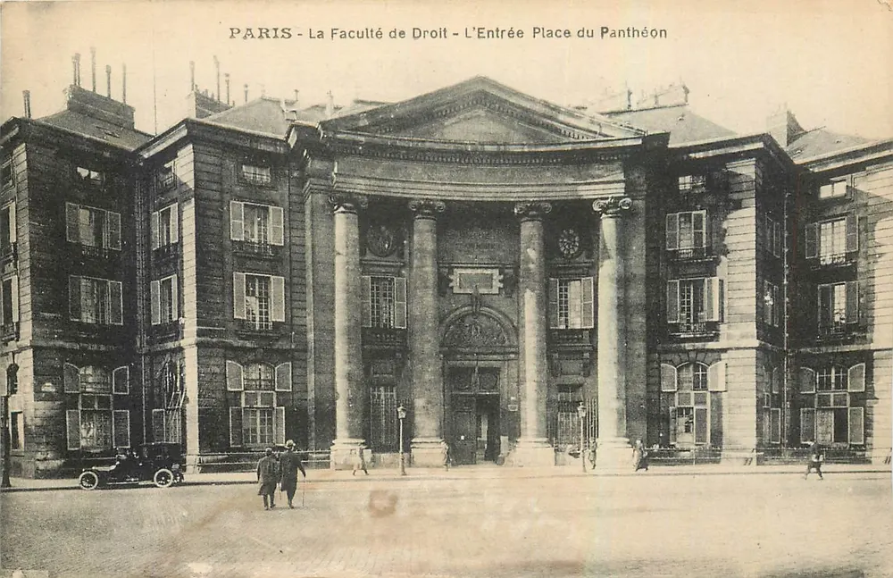 Paris - Die Rechtsfakultät - Der Eingang zur Place du Panthéon - Vorderseite