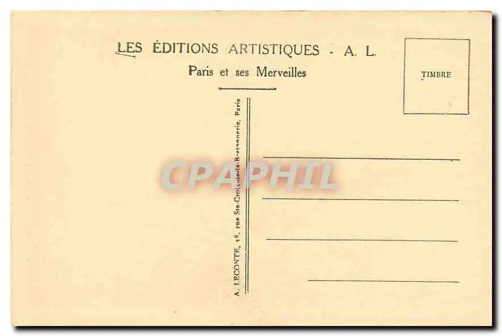 Paris - O Panteão — The Panthéon — A.L. n°39 - Verso