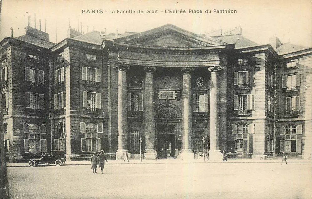 Paris - Die Rechtsfakultät - Der Eingang Place du Panthéon - Vorderseite