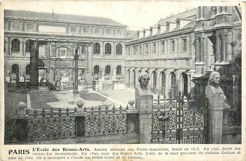 Paris — A Escola das Artes Plásticas — Antigo convento dos Pequenos-Augustinos, fundado em 1613 - Frente