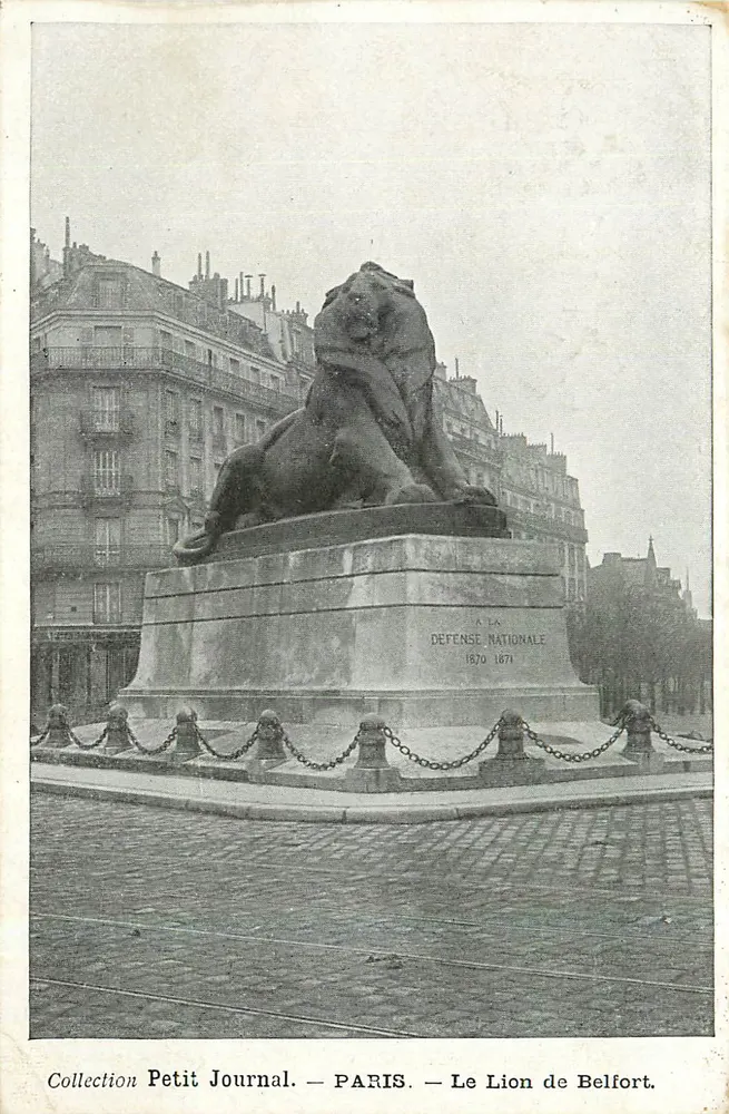 Le Lion de Belfort — Paris — Collection Petit Journal - Recto