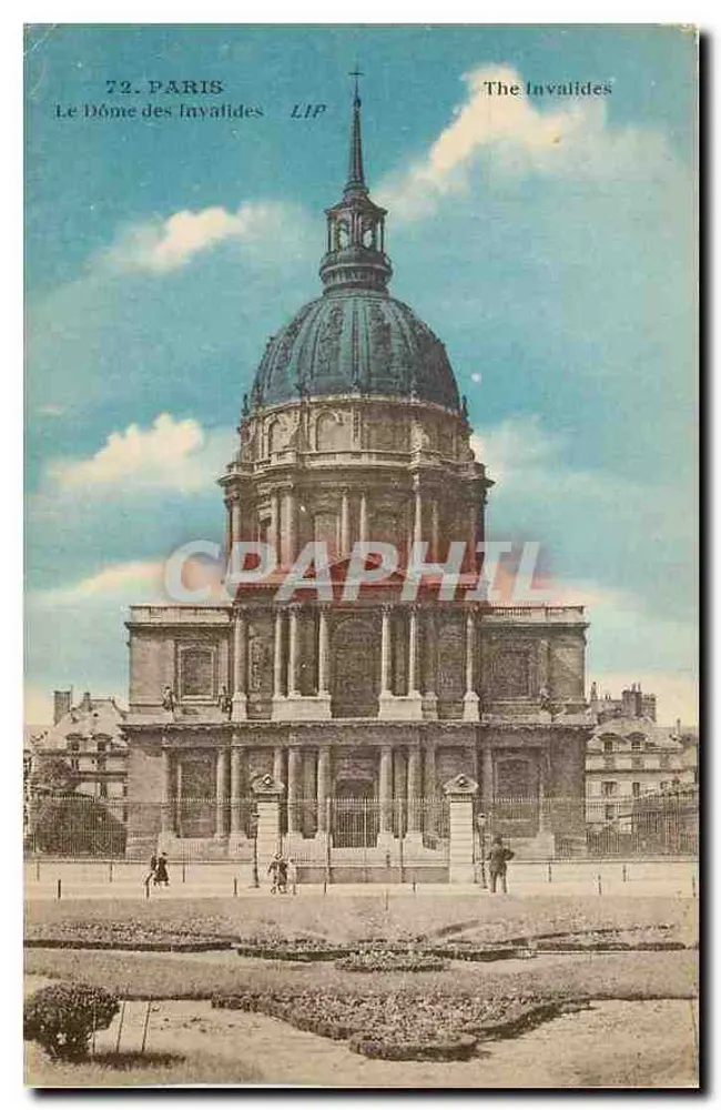 O Dôme dos Invalidos — Paris — Edições Artísticas LIP n°72 - Frente