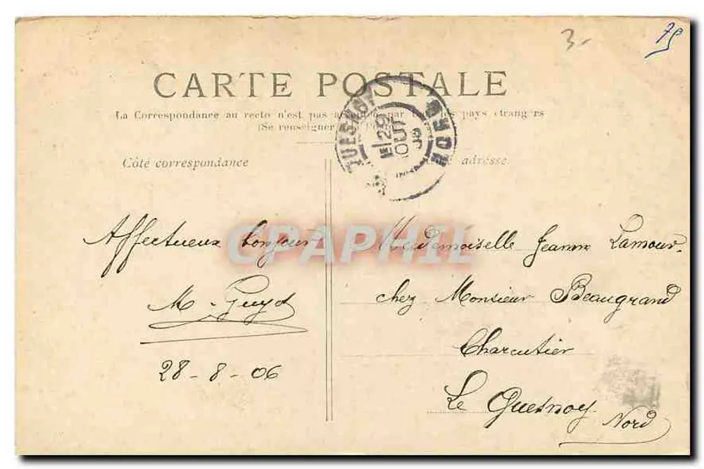 Paris — Estátua de Danton no boulevard Saint-Germain — editor G. Germain, n° 188 - Verso