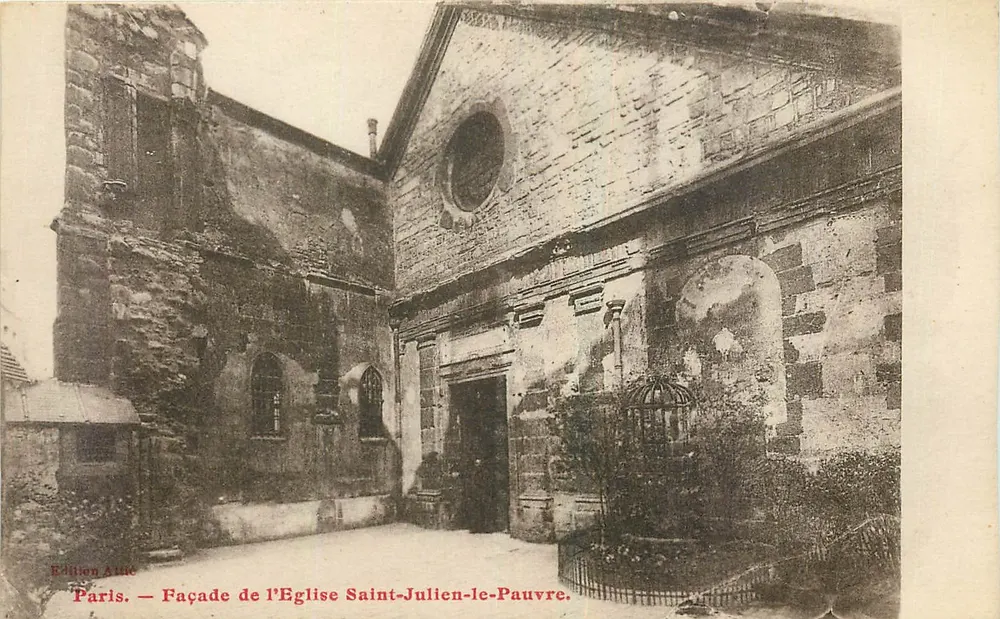 Paris — Façade de l'Église Saint-Julien-le-Pauvre — Édition Aulic - Recto