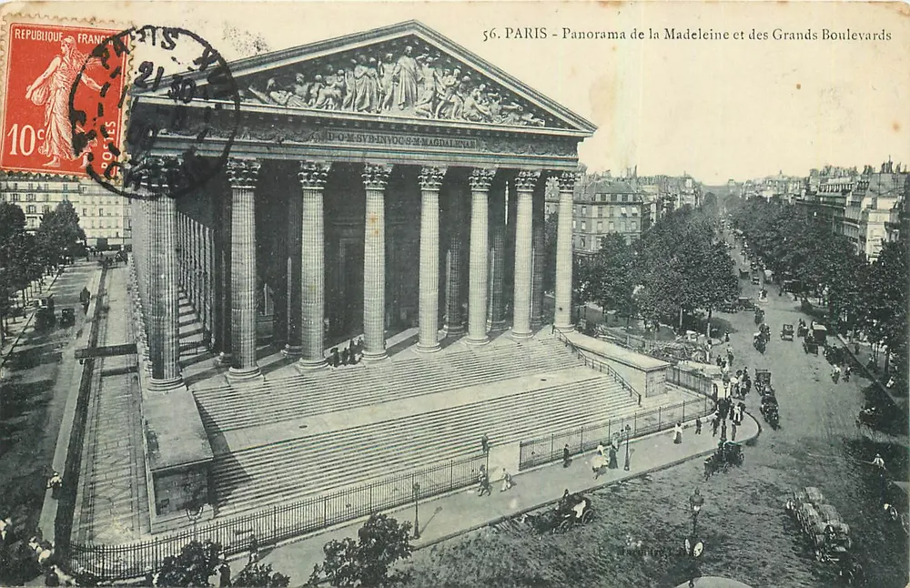 Paris - Panorama de la Madeleine et des Grands Boulevards — éditeur anonyme, n° 56 - Recto