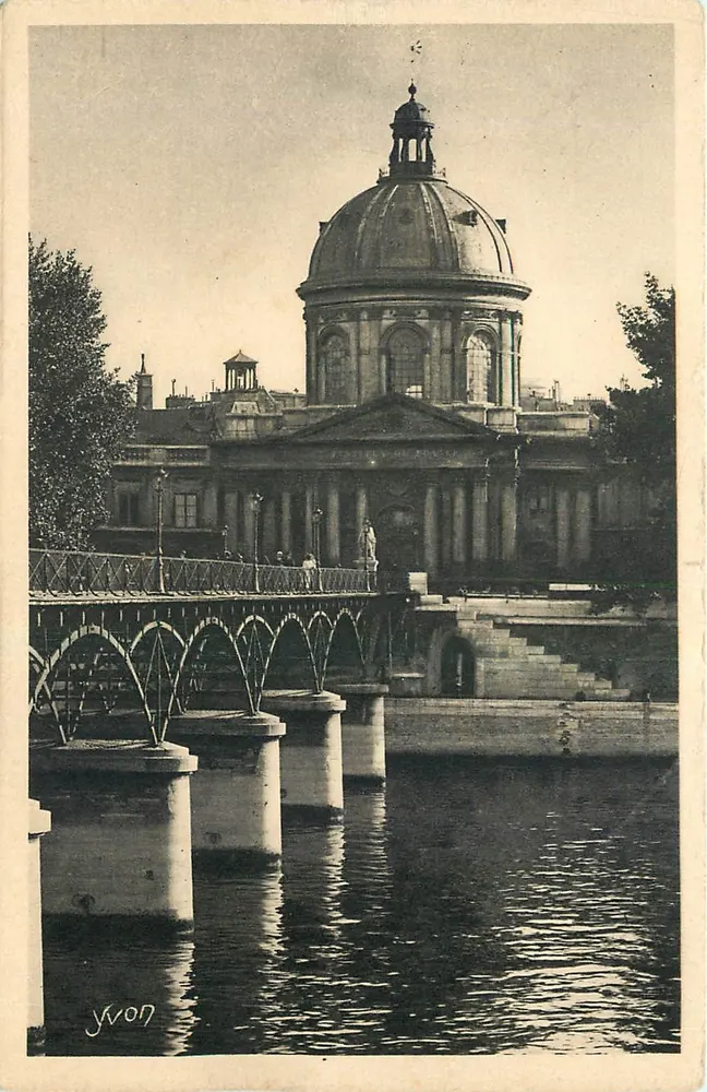 O Instituto da França — O Palácio do Instituto da França em Paris — Edição YVON, Série 1, N° 18 - Frente