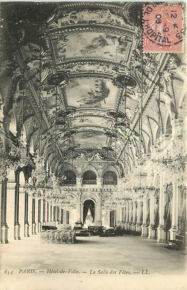 PARIS — Rathaus — Saal der Feierlichkeiten — LL. — n° 654 - Vorderseite