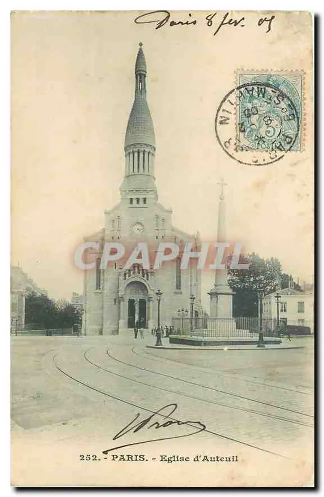 Igreja de Auteuil — Paris — editor anônimo, n° 252 - Frente