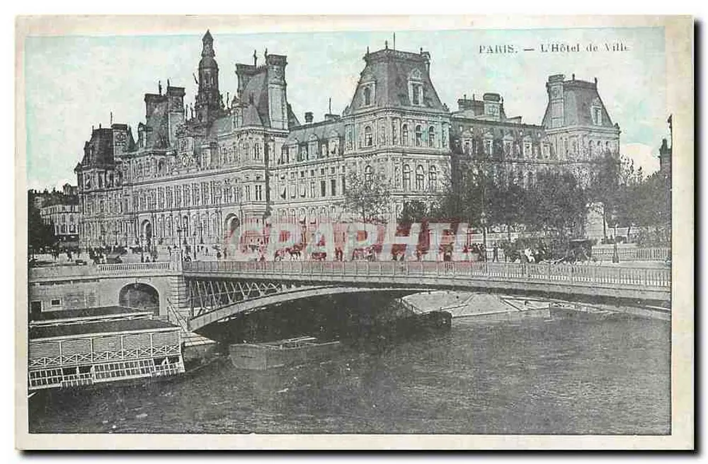 Paris — O Hotel de Ville — Editora: Graphil - Frente