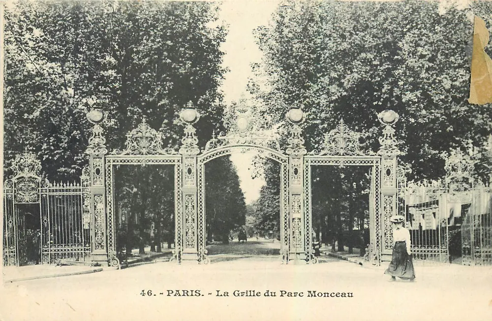 Paris - A Grade do Parc Monceau — editor não identificado, n° de série 46 - Frente