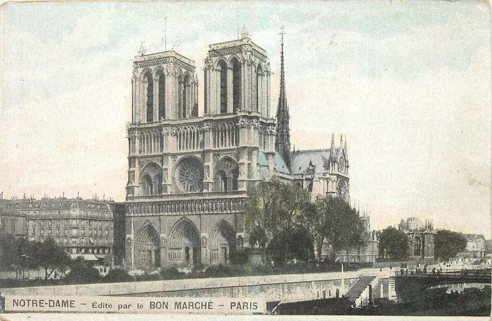 Notre-Dame — Editado pelo Bon Marché — Paris - Frente