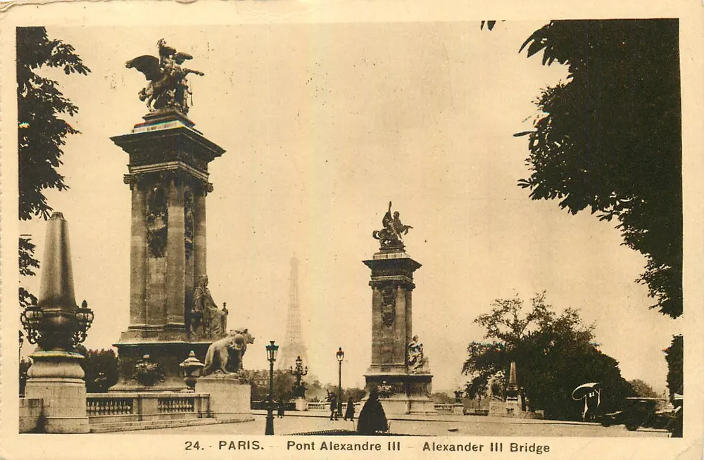Paris - Pont Alexandre III — editor A. Leconle, n°24 - Frente