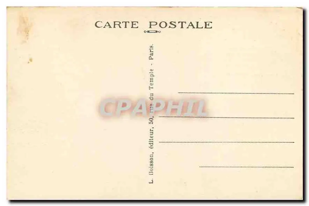 Paris (8e) — Arco do Triunfo da Estrela — L. Boisson, editor, 50, rue du Temple, Paris - Verso