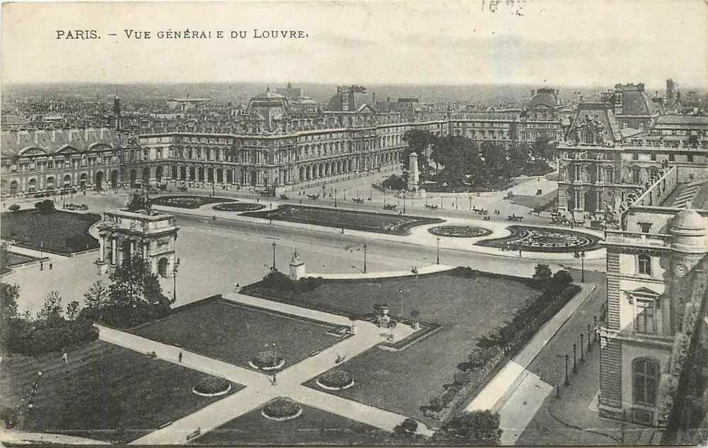 Parijs — Algemene uitzicht op het Louvre — Levé Frères & Cie, n° 1672 - Voorkant