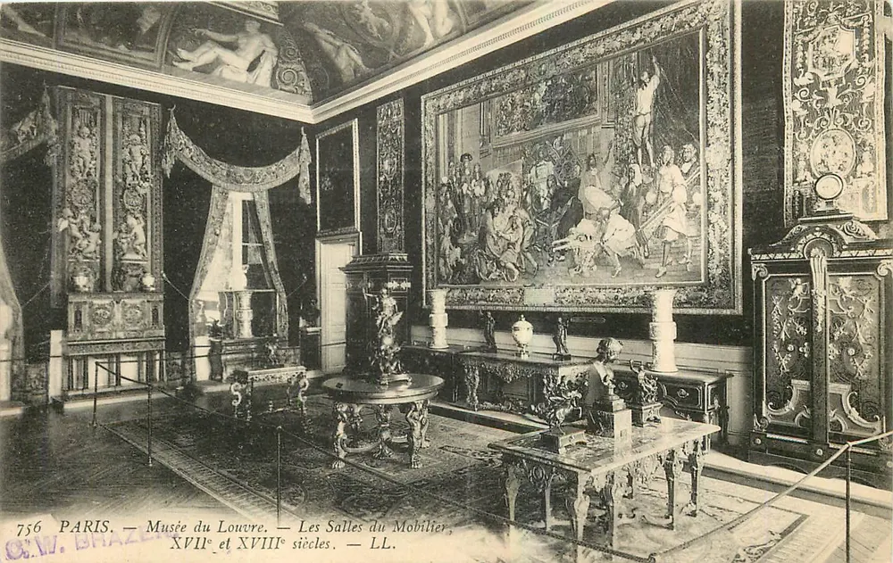 Paris — Musée du Louvre — Les Salles du Mobilier, XVIIe et XVIIIe siècles — O.W. Brazier, n° 756 - Recto