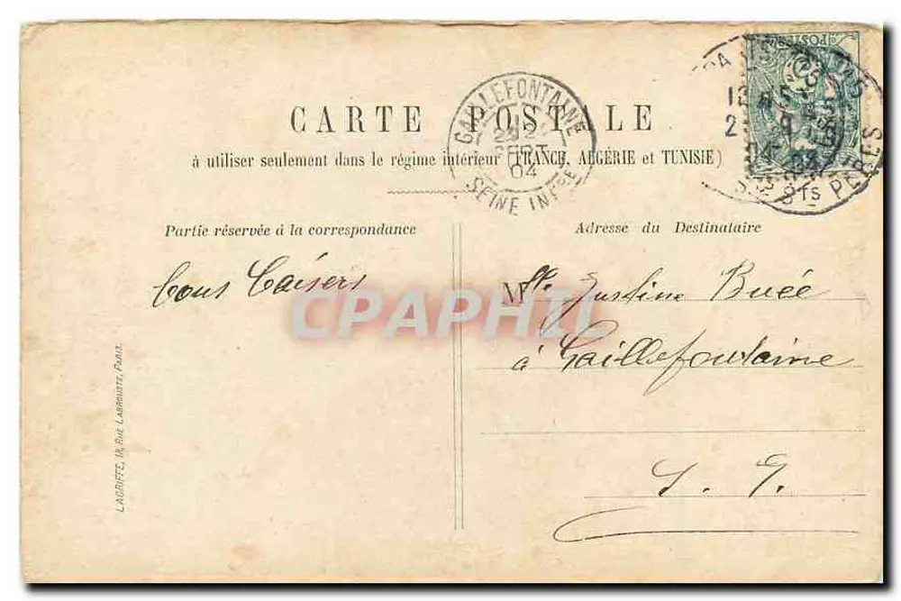 Paris — Rue Royale — La Madeleine - Verso