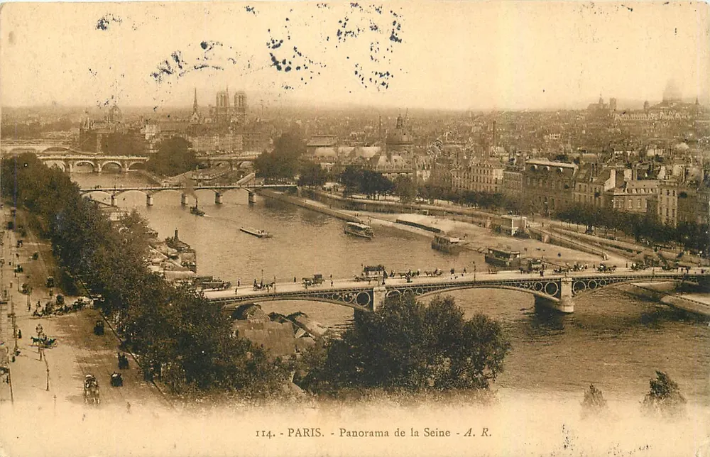 Paris - Panorama do Rio Sena - A. R. - n°114 - Frente