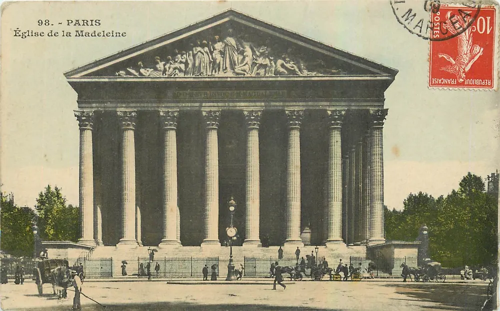 Igreja da Madeleine — Paris — Editor desconhecido, n° 98 - Frente