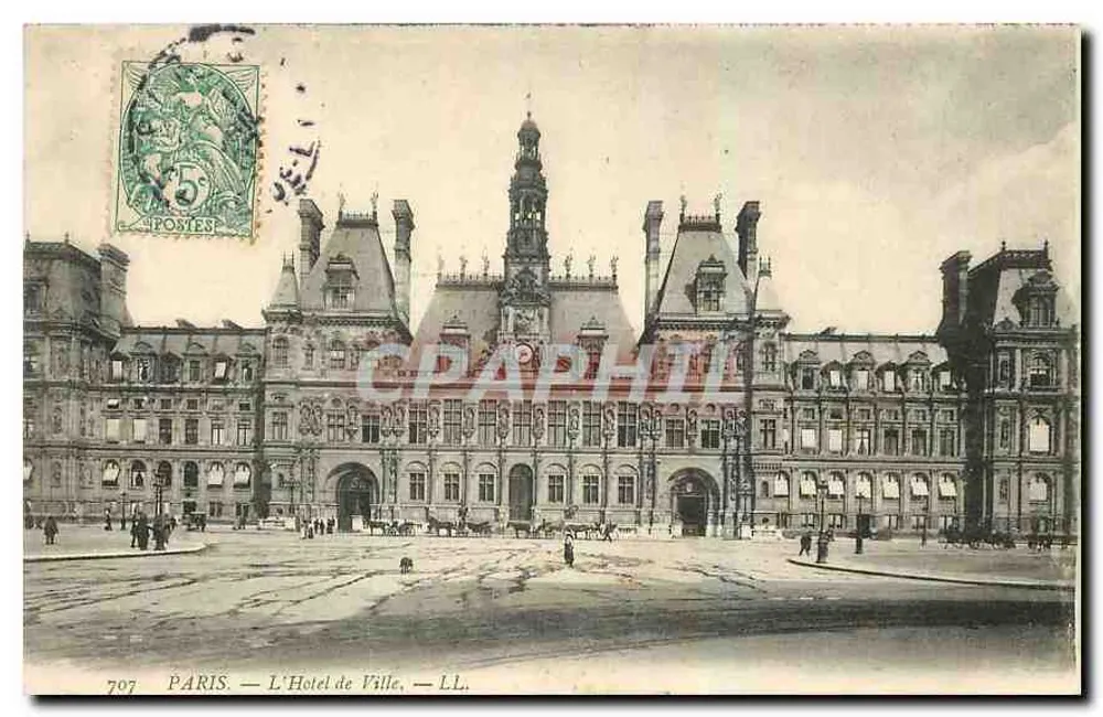 Paris — O Hotel de Ville — LL. n° 707 - Frente