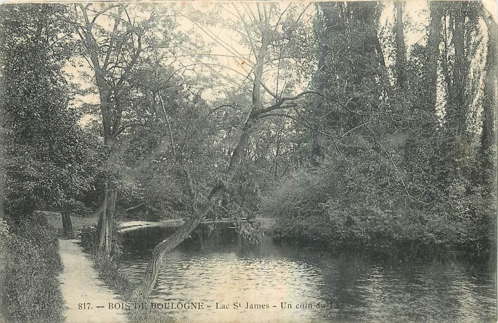 Bois de Boulogne - Lac St James - Ein Eckbereich des Sees - Vorderseite