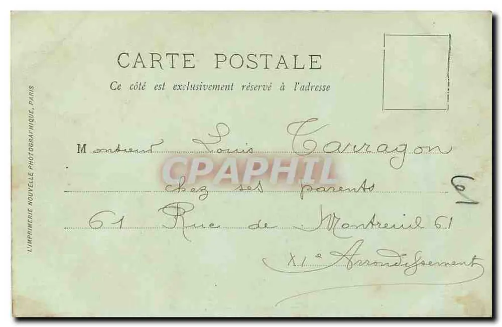 Paris — Bois de Boulogne — Armenonville — LL. - Verso