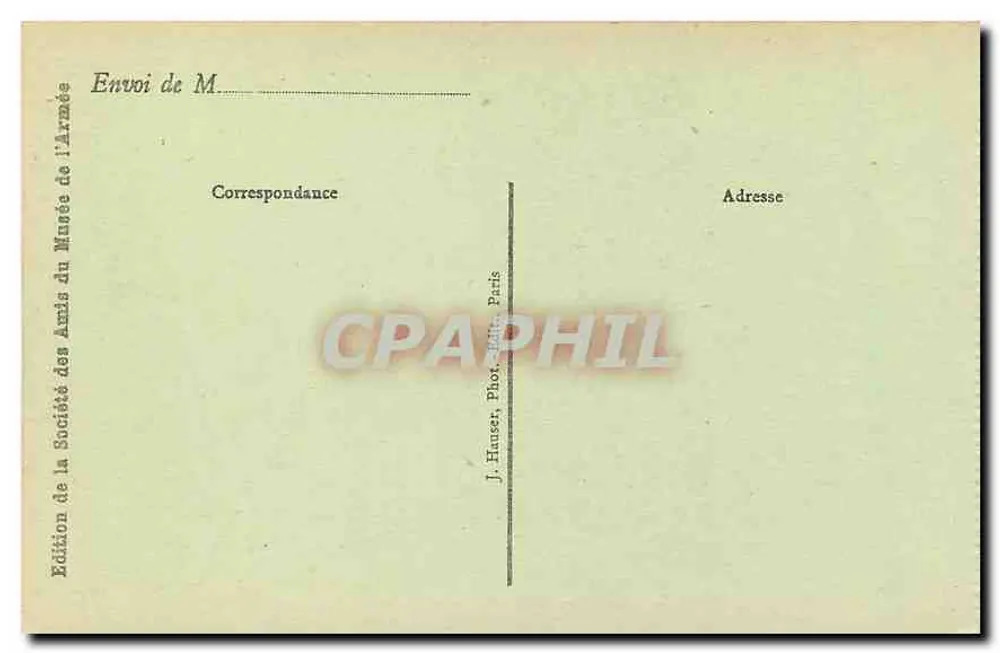 Paris - Hotel dos Invalidos - Cour d'Honneur - J. H. - Verso