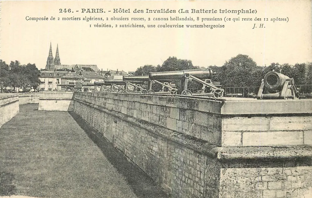 Paris - Hôtel des Invalides (La Batterie triomphale) — J. H. — n° 246 - Recto
