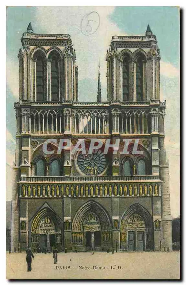 Paris — Catedral de Notre-Dame — L. D. - Frente