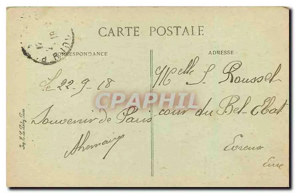 Paris — Notre-Dame — Editor Léon Léonique, n°4000 - Verso
