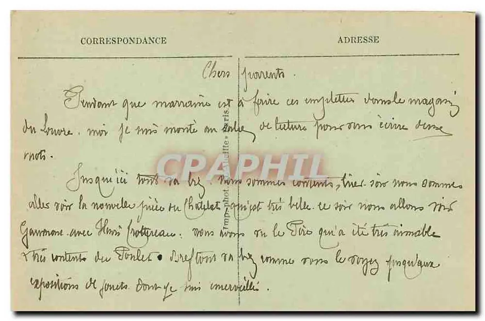Paris — Die Brücke Alexandre III, die Eiffelturm und das Trocadéro — L'Abéille, Paris, Nr. 185 - Rückseite