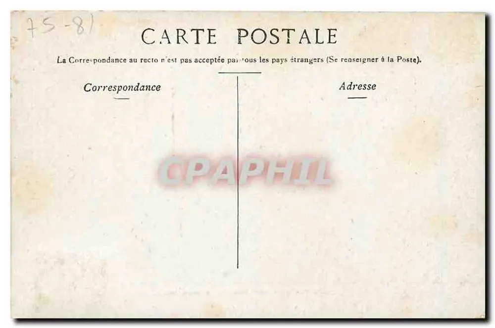 Paris - A Madeleine & Rue Royale — editor não visível, número de série ilegível - Verso
