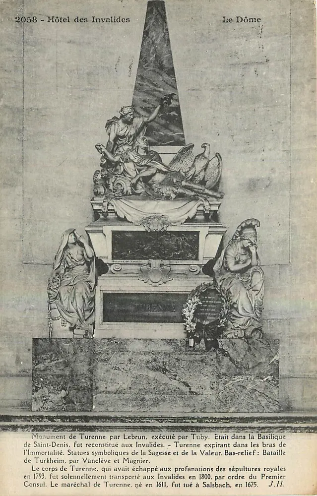 Monument Turenne w Hôtel des Invalides — wydawca J. II, nr 2058 - Awers