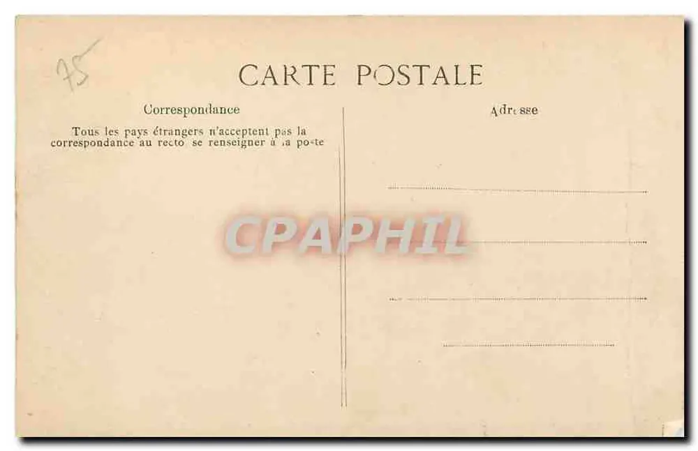 Paris — Gare du Nord et Boulevard Denain — Éditeur E.D. n°4091 - Verso