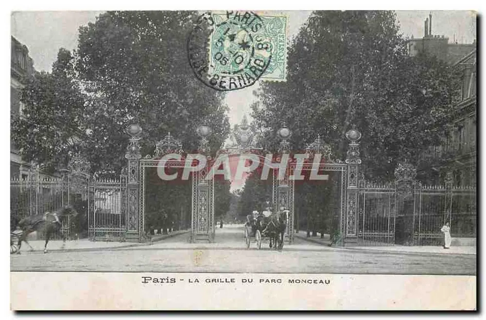 Paris - A grade do parque Monceau — editor não identificado, número de série não visível - Frente