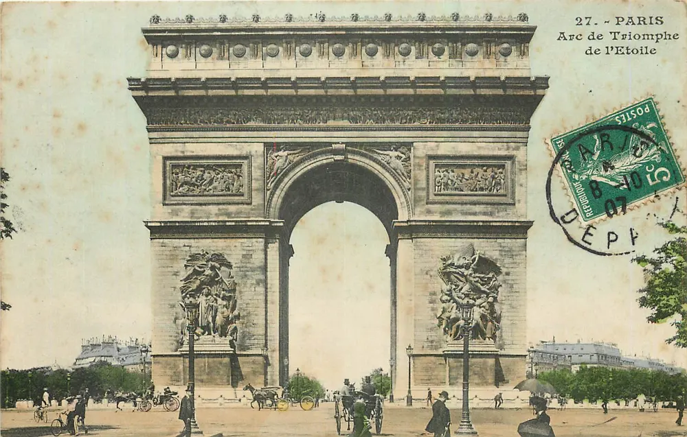Arco do Triunfo — Paris — editor desconhecido, n° 27 - Frente