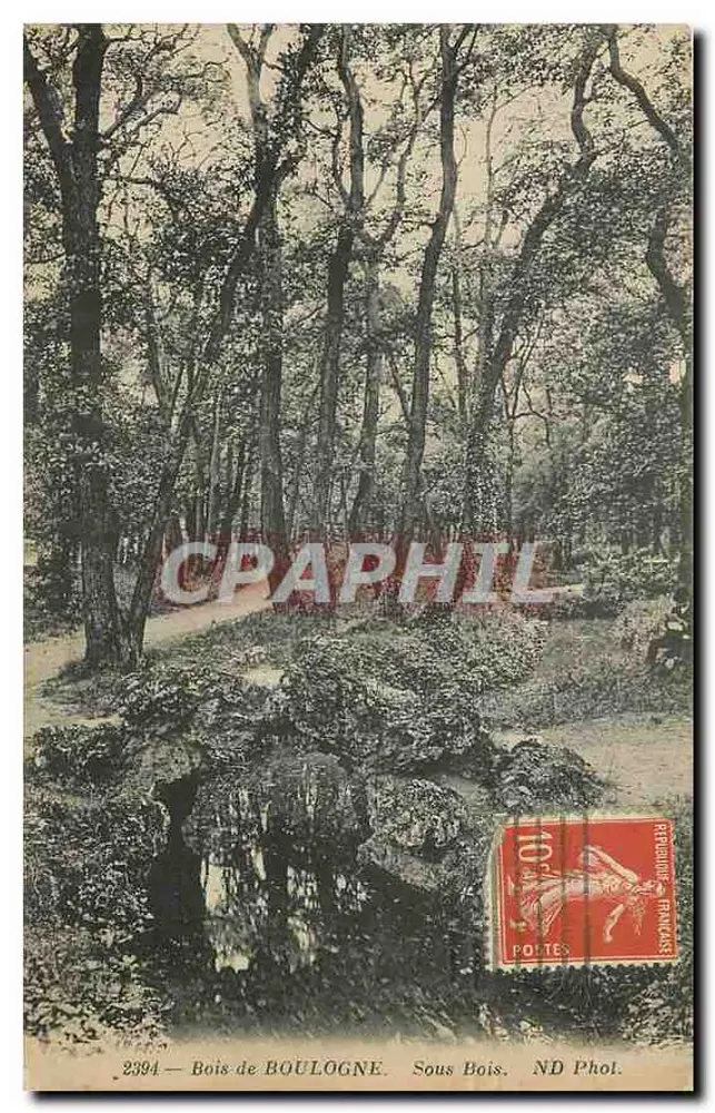 Bois de Boulogne — Sous Bois — ND Phot. - Frente