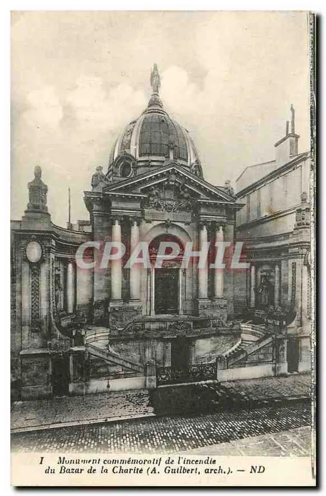 Gedenkmal des Brandes am Bazar de la Charité (A. Guilbert, Architekt) — ND - Vorderseite