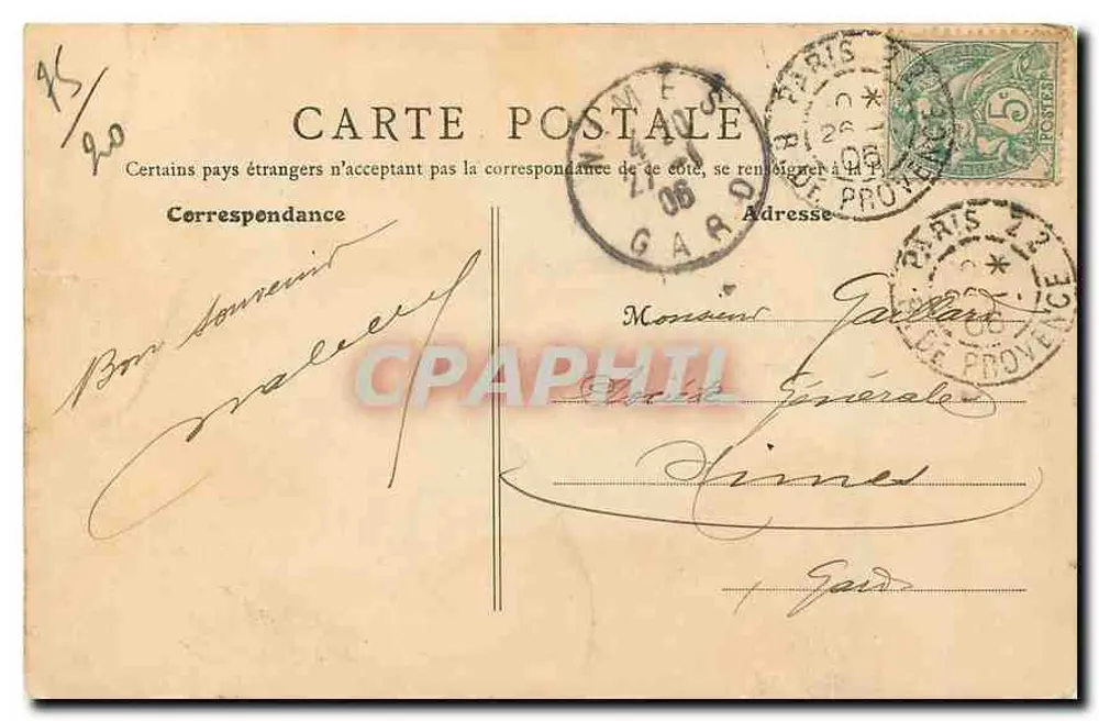 Paris — Tribunal de Commerce - Palais de Justice — B.F. Paris n°15 - Verso