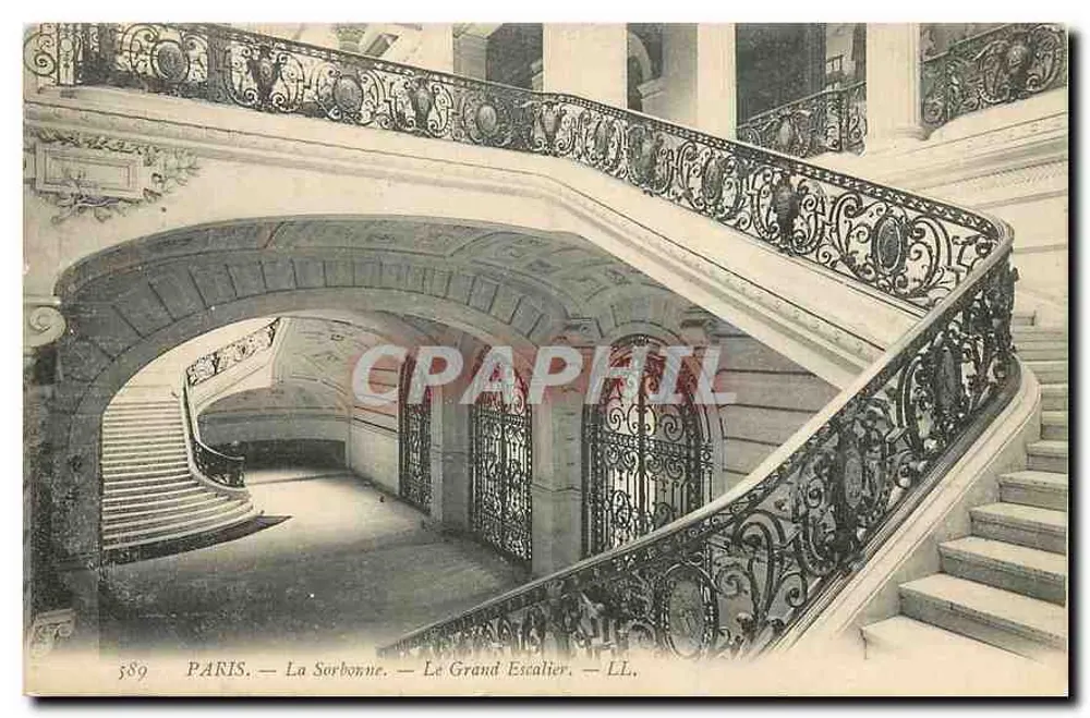 Paris — La Sorbonne — Le Grand Escalier — LL, n° 589 - Recto