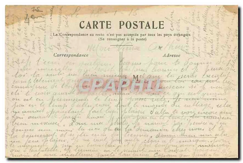 PARIS — Le Palais de Justice et le Marché aux Fleurs. - Verso