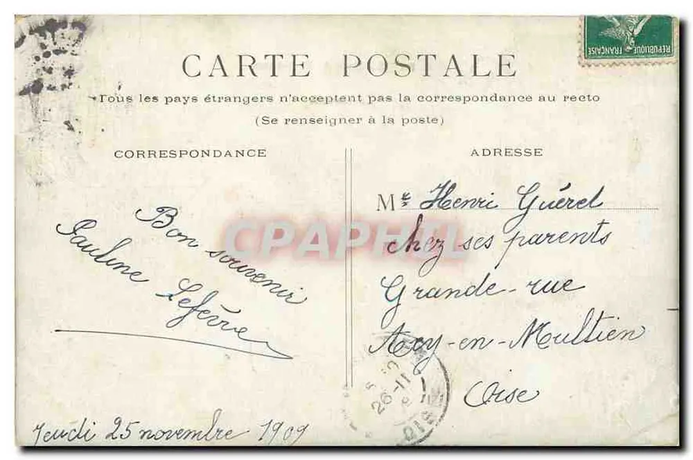 Paris - Bois de Boulogne. A Cascata — CPAPHIL - Verso
