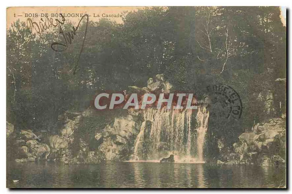 Bois de Boulogne — A Cascata — editor anônimo, n°1 - Frente