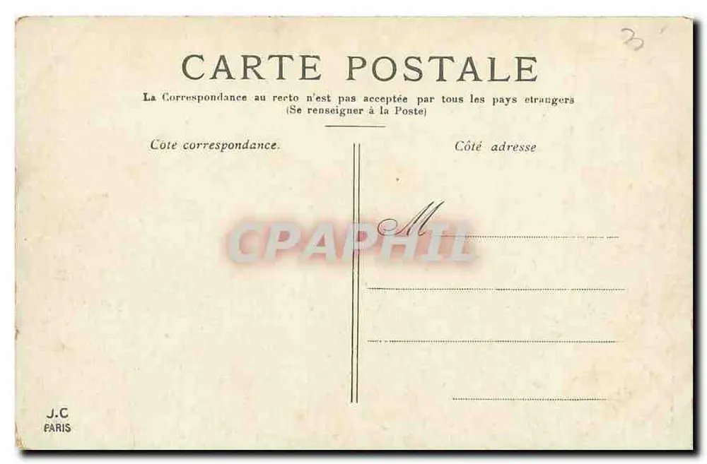 Paris — A Praça da Concórdia — J.C. Paris - Verso
