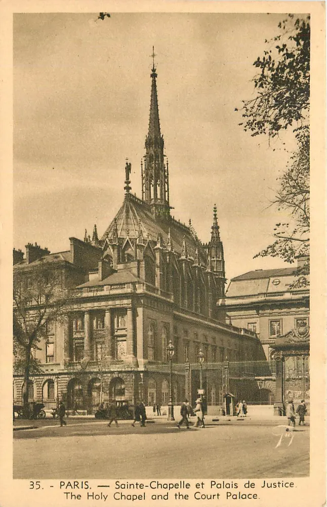 Paris — Sainte-Chapelle et Palais de Justice — A. Léonard, 33 rue Ste-Croix-de-la-Bretonnerie - Recto