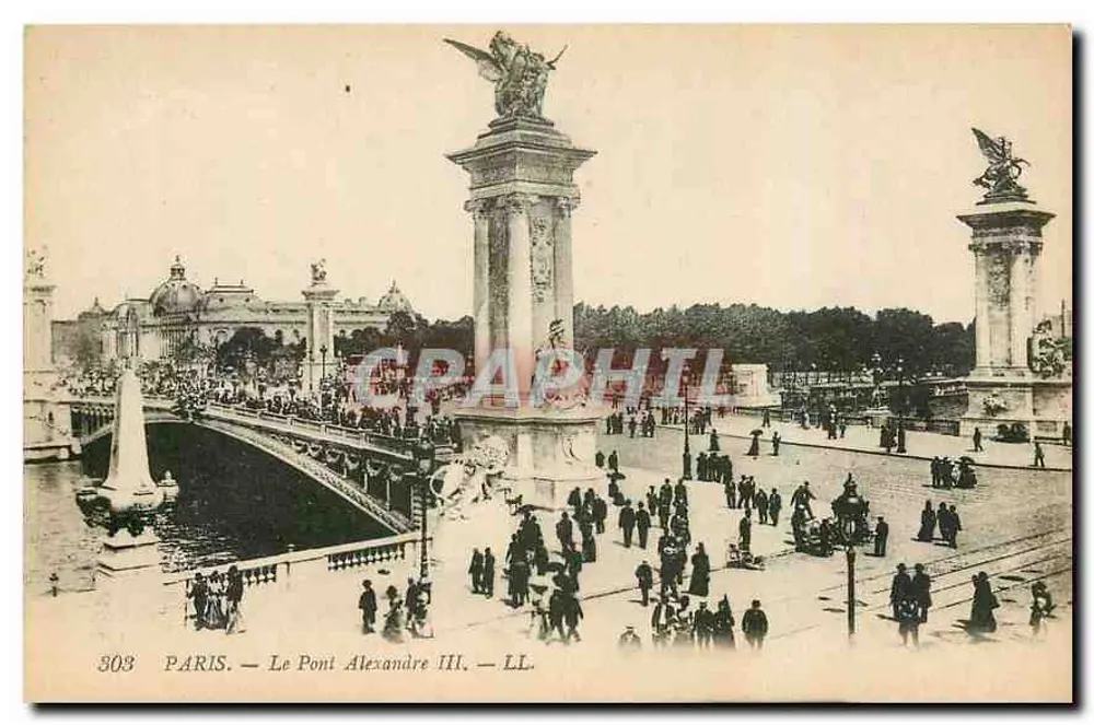 Paris — O Ponte Alexandre III — LL. — n° 308 - Frente