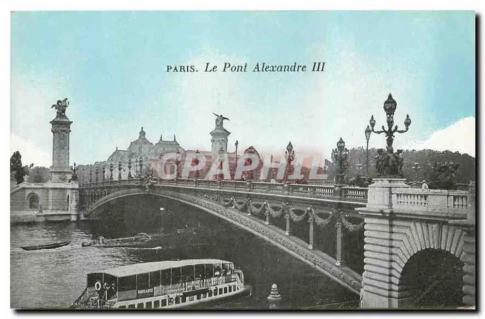 Paris — O Pont Alexandre III — editor não identificado - Frente