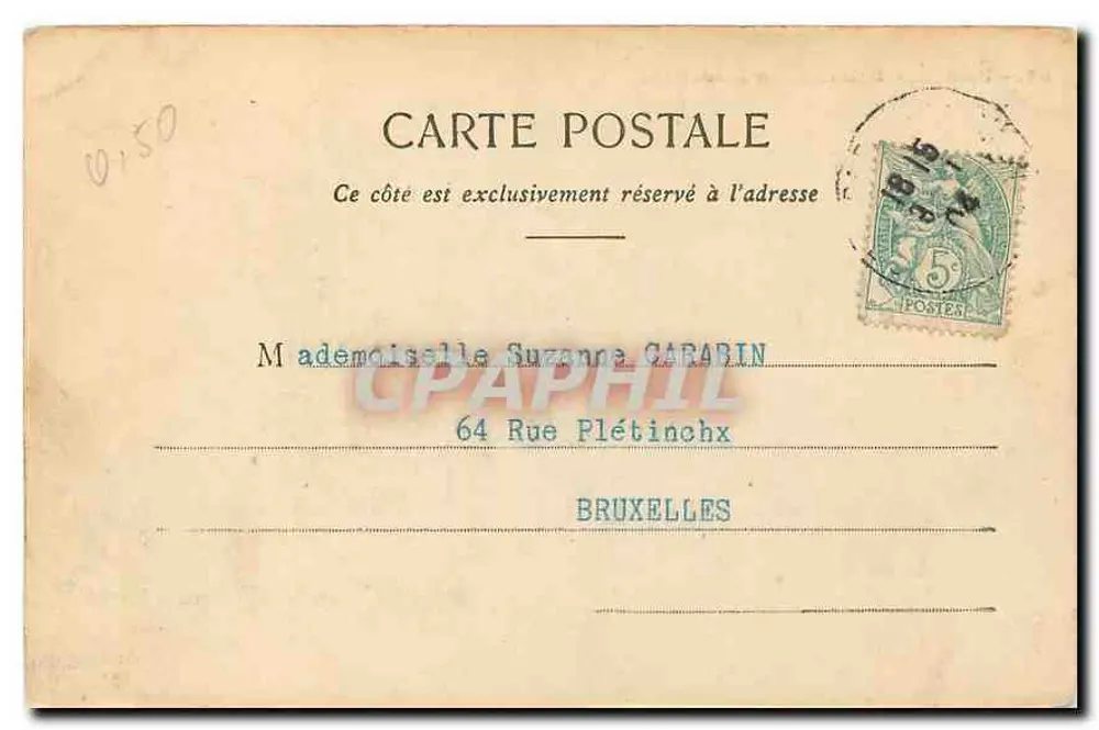 Paris - Igreja da Madeleine — vista da fachada neoclássica com colunatas — editor desconhecido, n° 98 - Verso