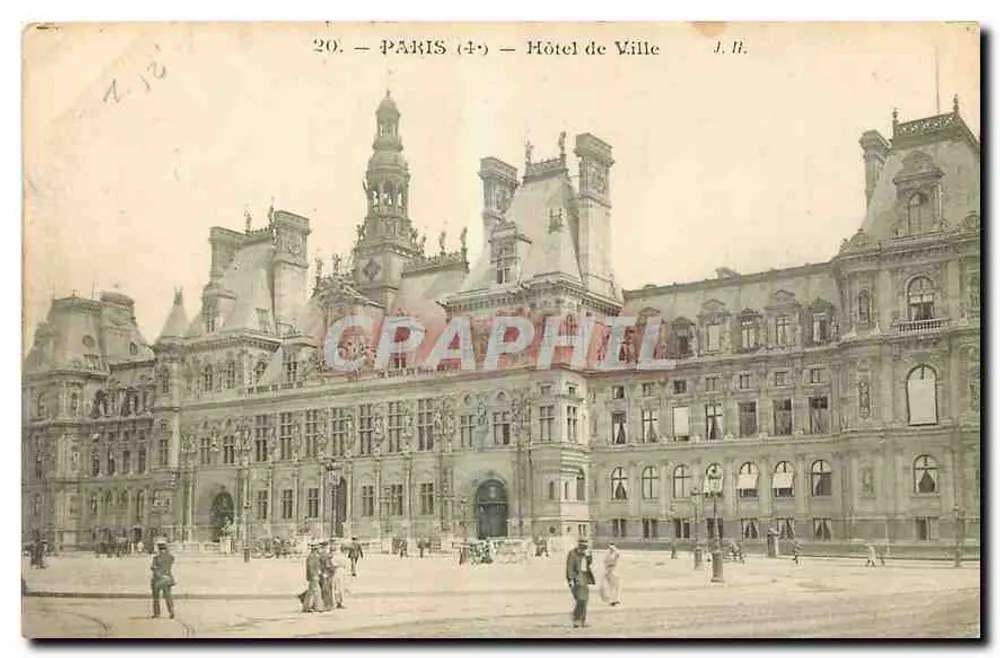 Paris (4e) — Hôtel de Ville — J. Hauser, fot.édit., Paris - Frente